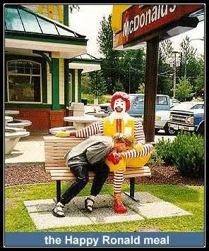 Why does Ronald alway have the big smile on his face?